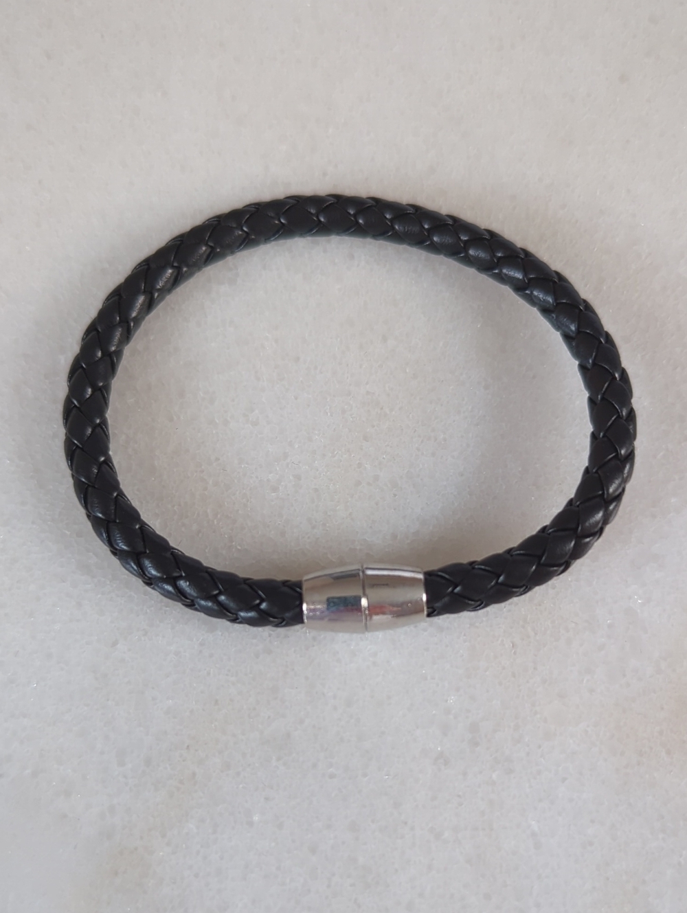 NWT Black Braided Leather Bracelet